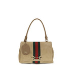 Beige Calf Leather Bos Taurus Handbag