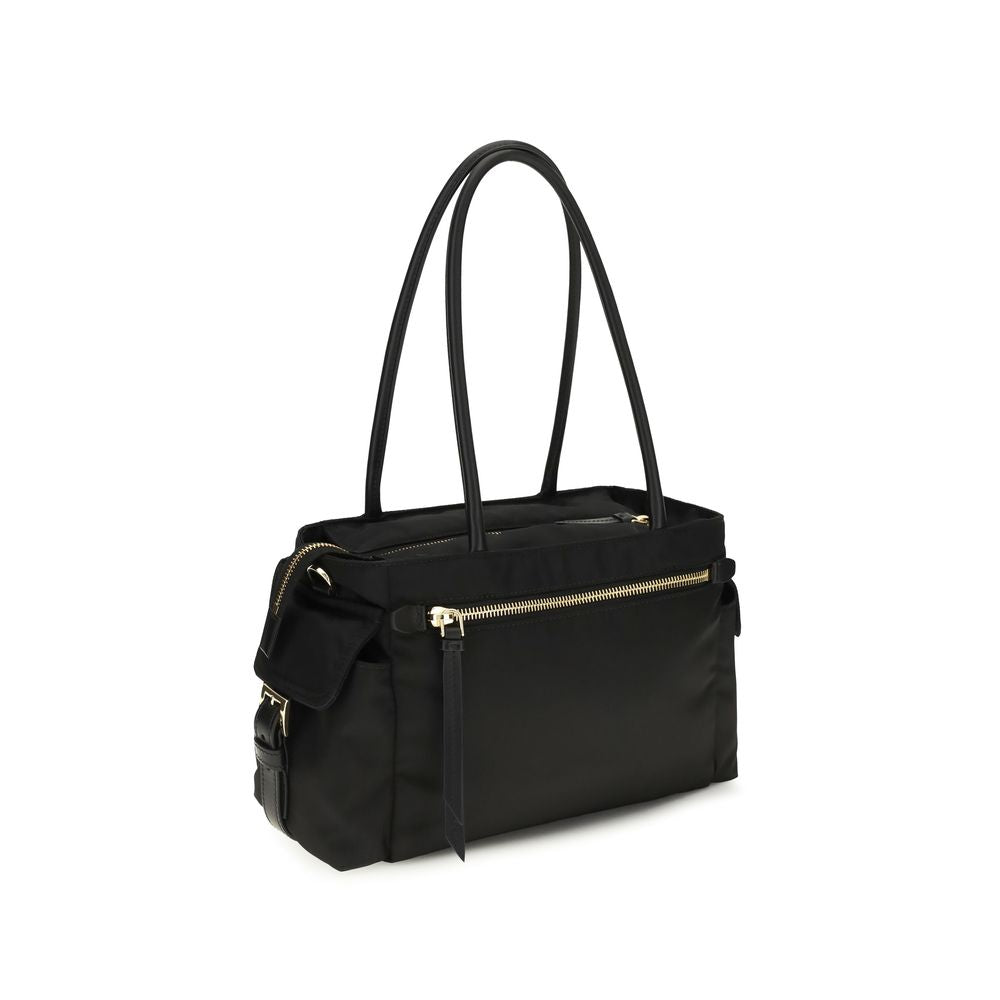 Black Polyamide Shoulder Bag