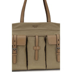 Bicolor Cotton Shoulder Bag