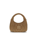 Beige Calf Leather Bos Taurus Handbag