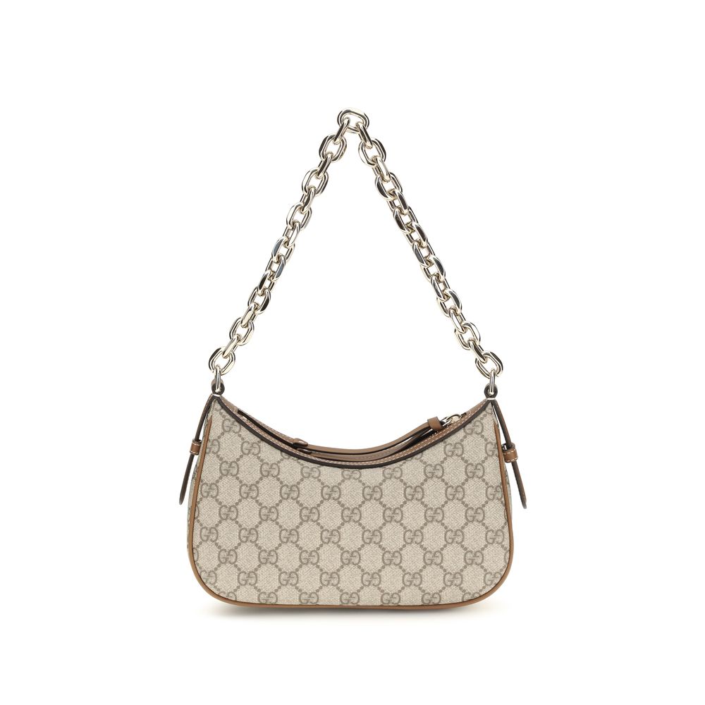 Beige Fabric Shoulder Bag