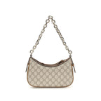 Beige Fabric Shoulder Bag