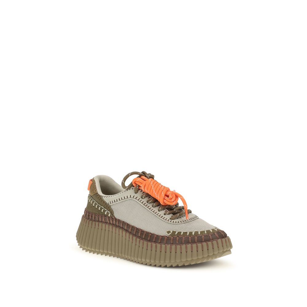 Bicolor Polyurethane Athletic Sneakers