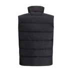 Black Recycled Polyamide Sleeveless Jacket