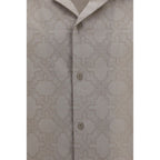 Beige Cotton Pattern Shirt