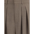 Beige Wool Oves Aries Casual Pants