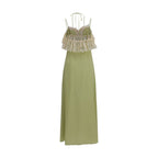 Bicolor Silk Casual Dress