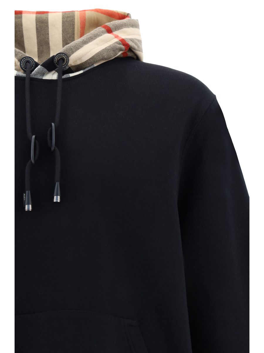 Black Cotton Samuel Hoodie Sweatshirt Burberry