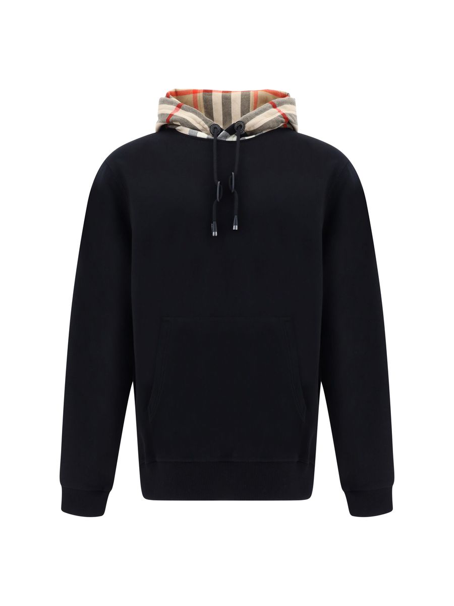 Black Cotton Samuel Hoodie Sweatshirt Burberry