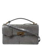 Gray Exotic Leather Medium Shoulder Hand Purse Bag Balenciaga
