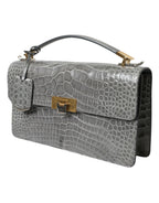Gray Exotic Leather Medium Shoulder Hand Purse Bag Balenciaga