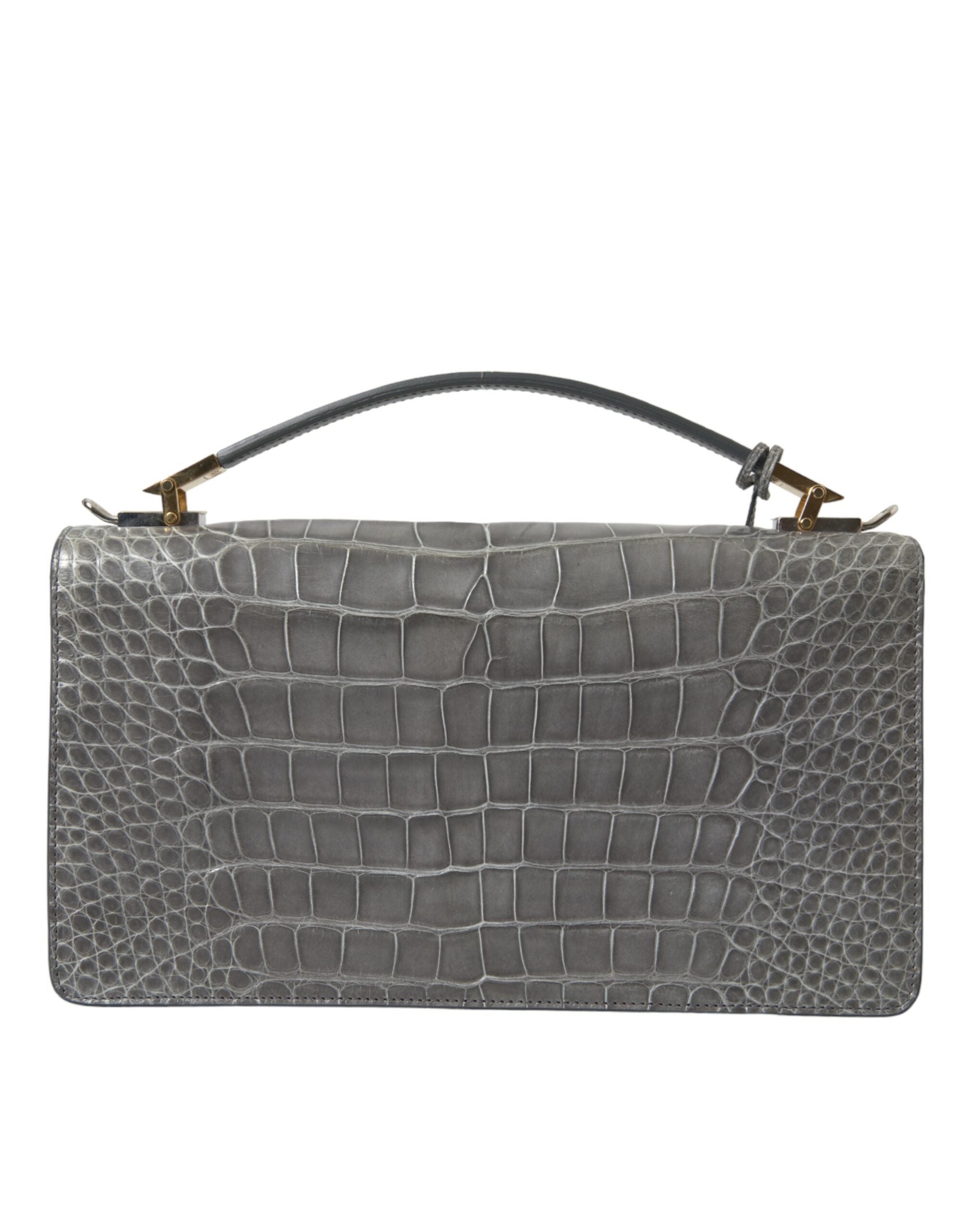 Gray Exotic Leather Medium Shoulder Hand Purse Bag Balenciaga