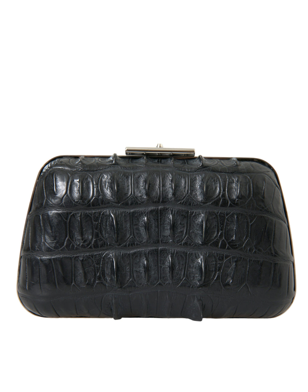 Black Exotic Skin Leather Shoulder Crossbody Box Clutch Bag Balenciaga