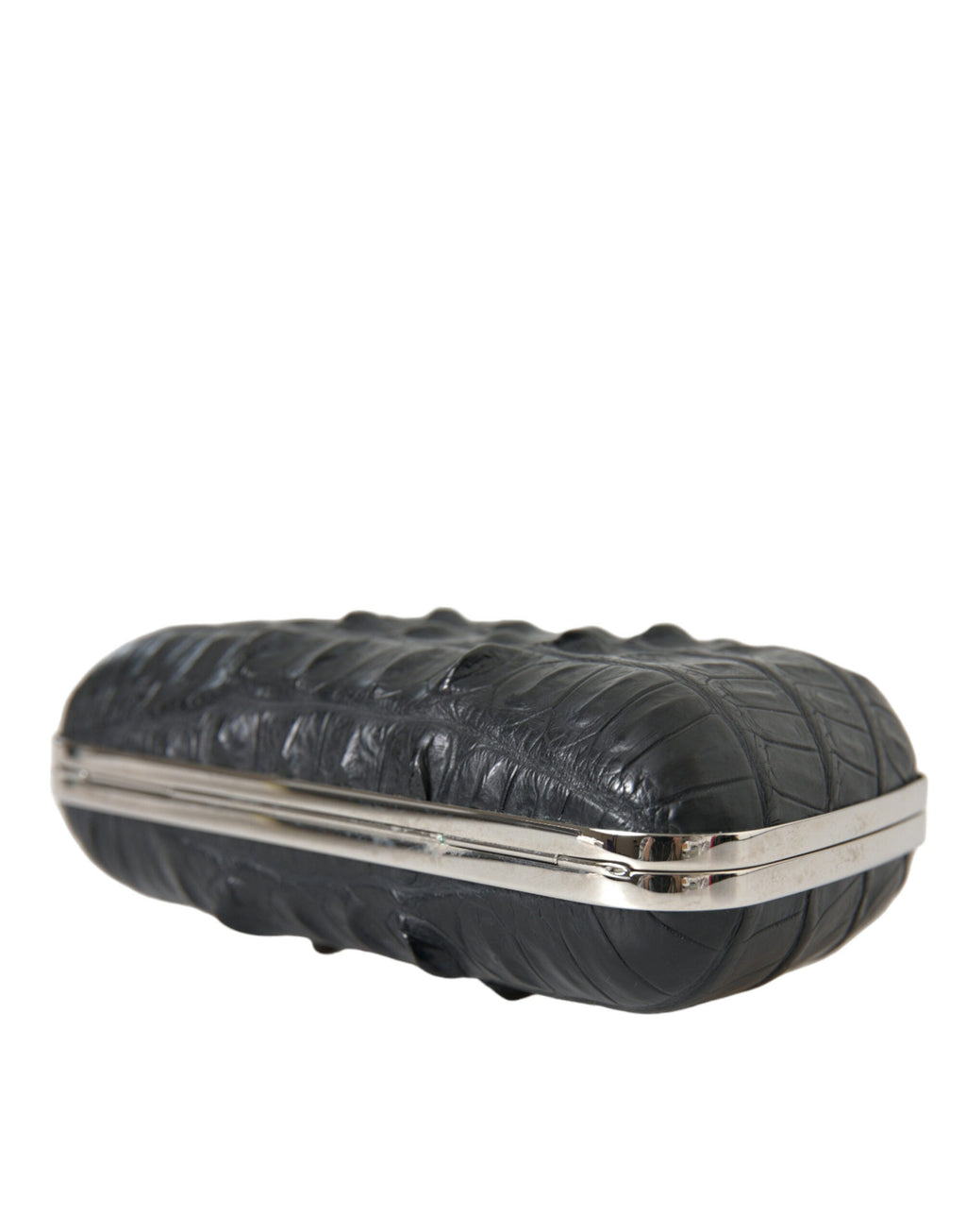 Black Exotic Skin Leather Shoulder Crossbody Box Clutch Bag Balenciaga