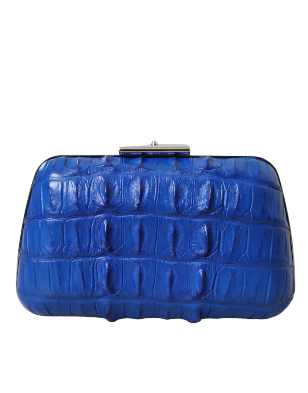 Blue Exotic Skin Leather Shoulder Crossbody Box Clutch Bag Balenciaga