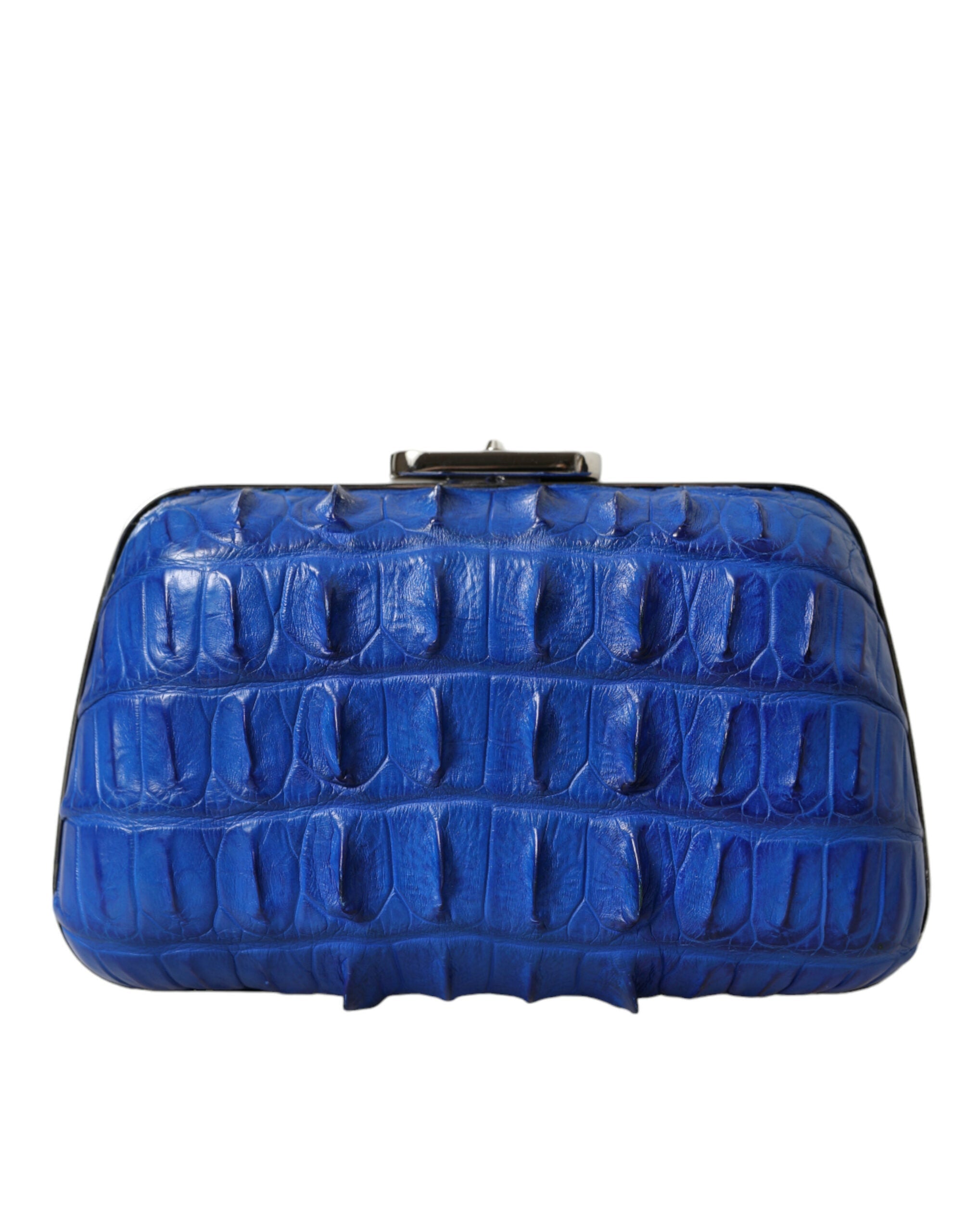 Blue Exotic Skin Leather Shoulder Crossbody Box Clutch Bag Balenciaga