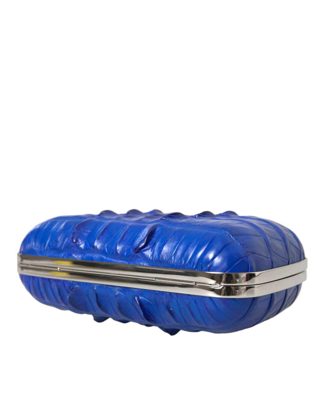 Blue Exotic Skin Leather Shoulder Crossbody Box Clutch Bag Balenciaga