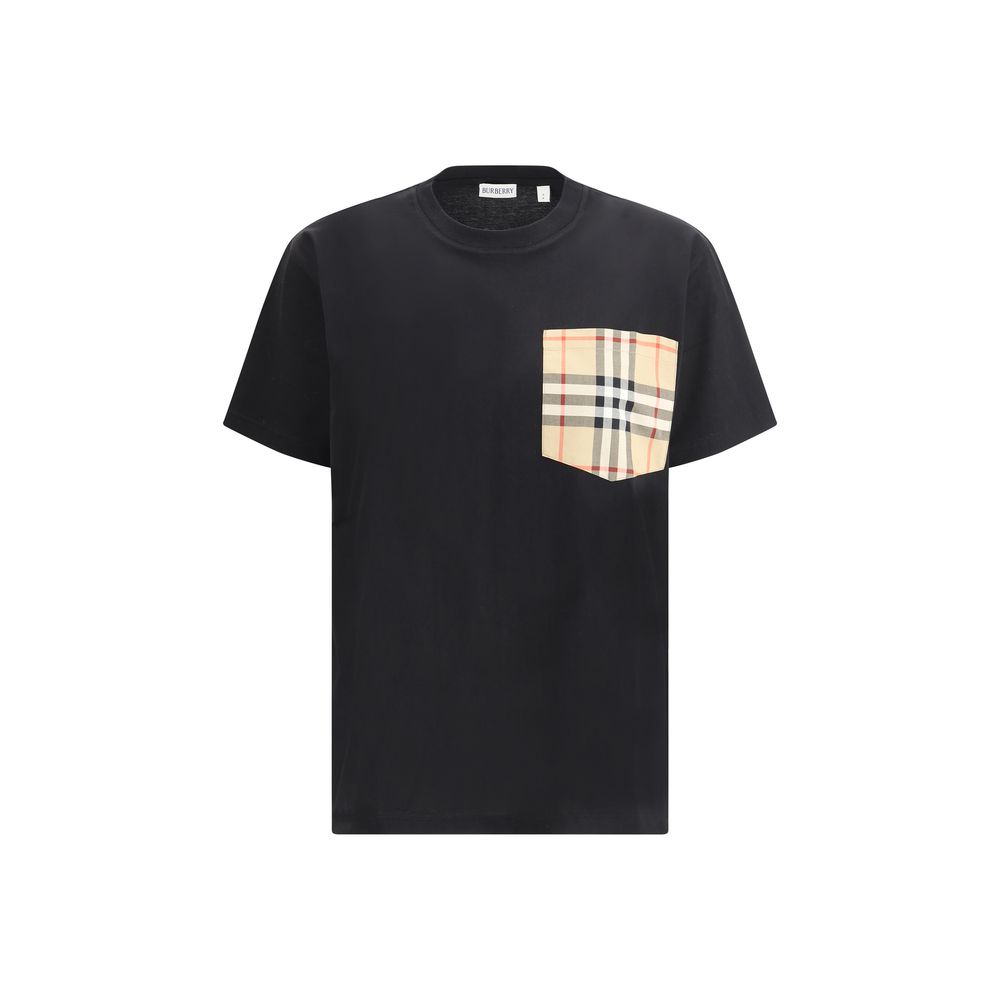 Black Cotton T-Shirt Burberry