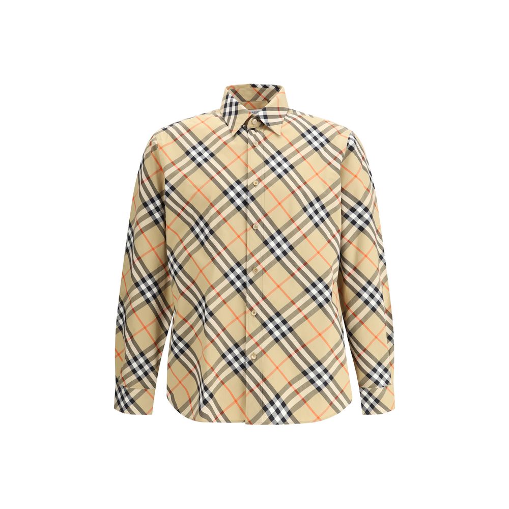 Beige Cotton Pattern Shirt Burberry