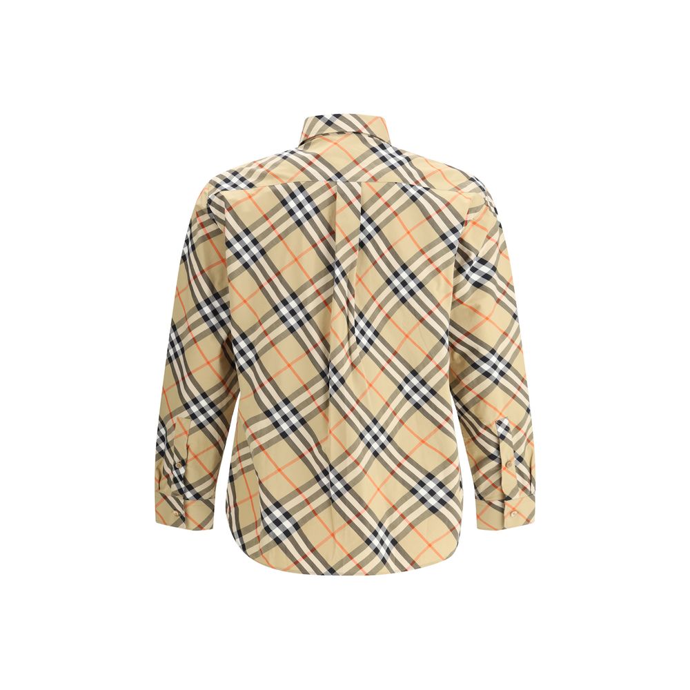 Beige Cotton Pattern Shirt Burberry