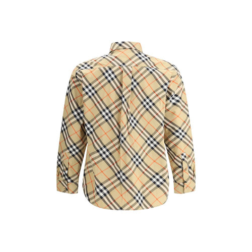 Beige Cotton Pattern Shirt Burberry