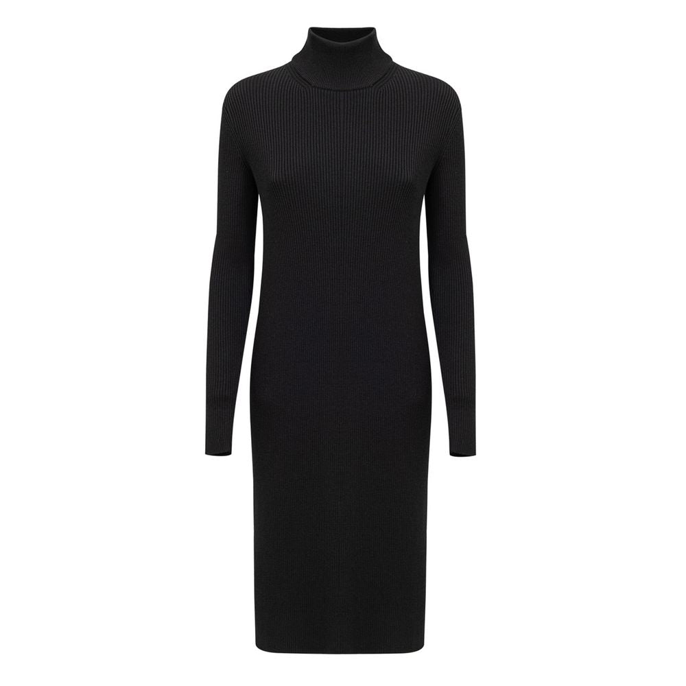 Black Wool Long Dress Bottega Veneta
