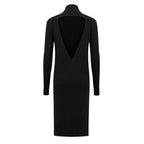 Black Wool Long Dress Bottega Veneta