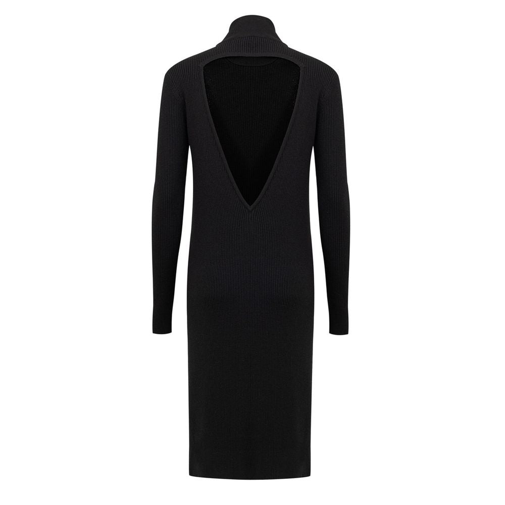 Black Wool Long Dress Bottega Veneta