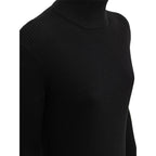 Black Wool Long Dress Bottega Veneta