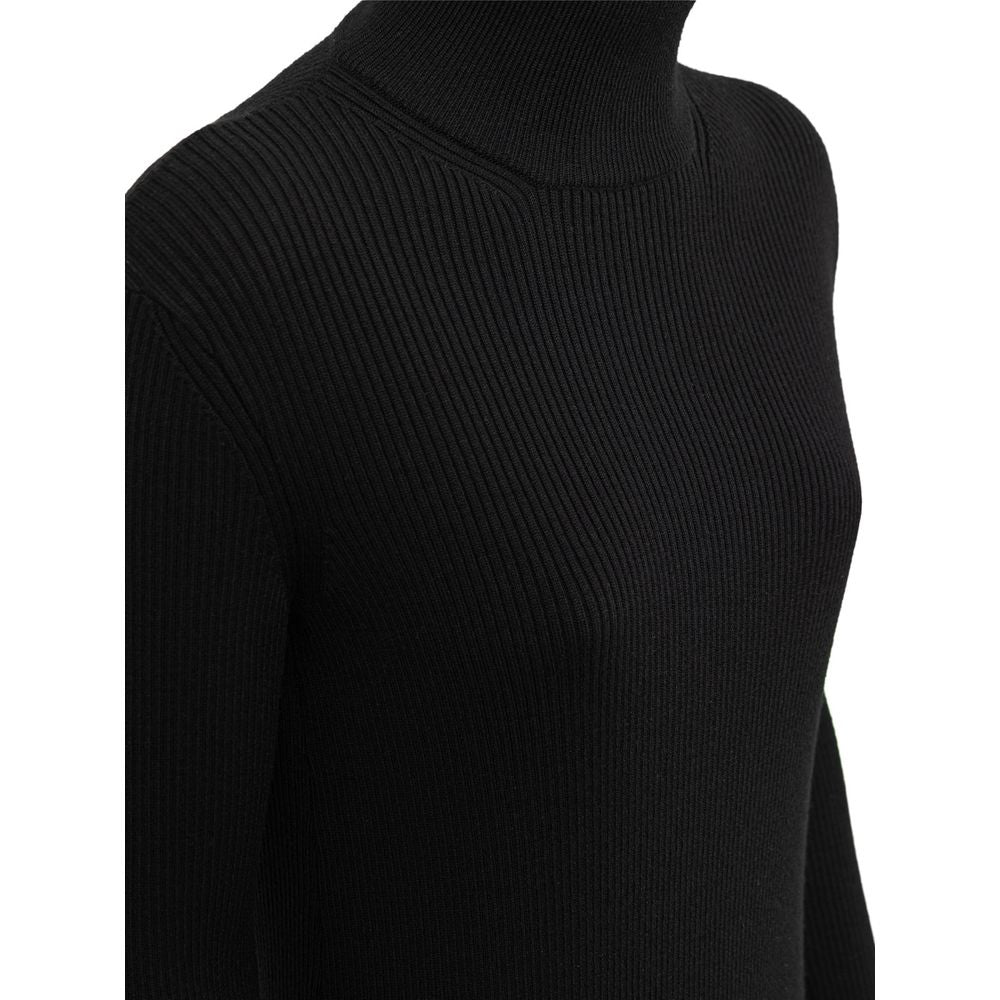 Black Wool Long Dress Bottega Veneta
