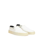 White Cotton Low Top Sneakers Saint Laurent