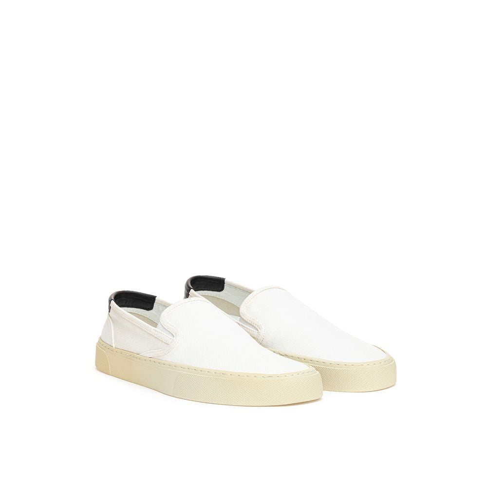 White Cotton Low Top Sneakers Saint Laurent