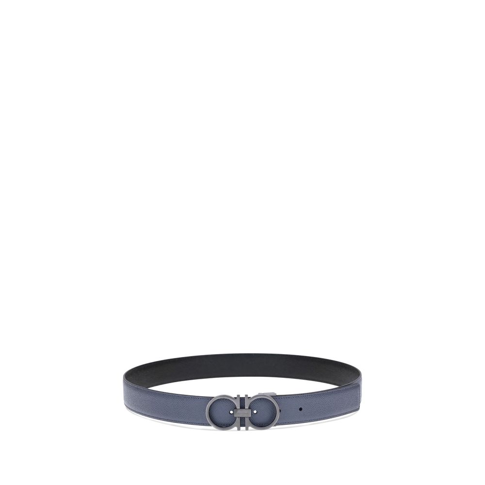 Blue Calf Leather Bos Taurus Regular Belt Ferragamo