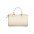 Beige Polyurethane Womens Bag