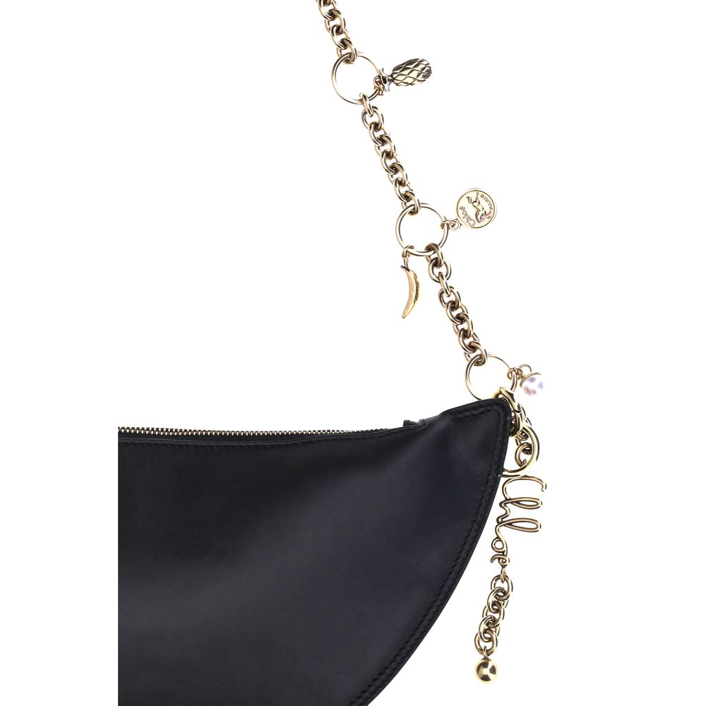 Black Calf Leather Bos Taurus Shoulder Bag Chloé