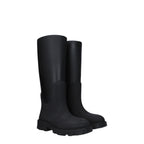 Black Cotton Rain Boots Burberry