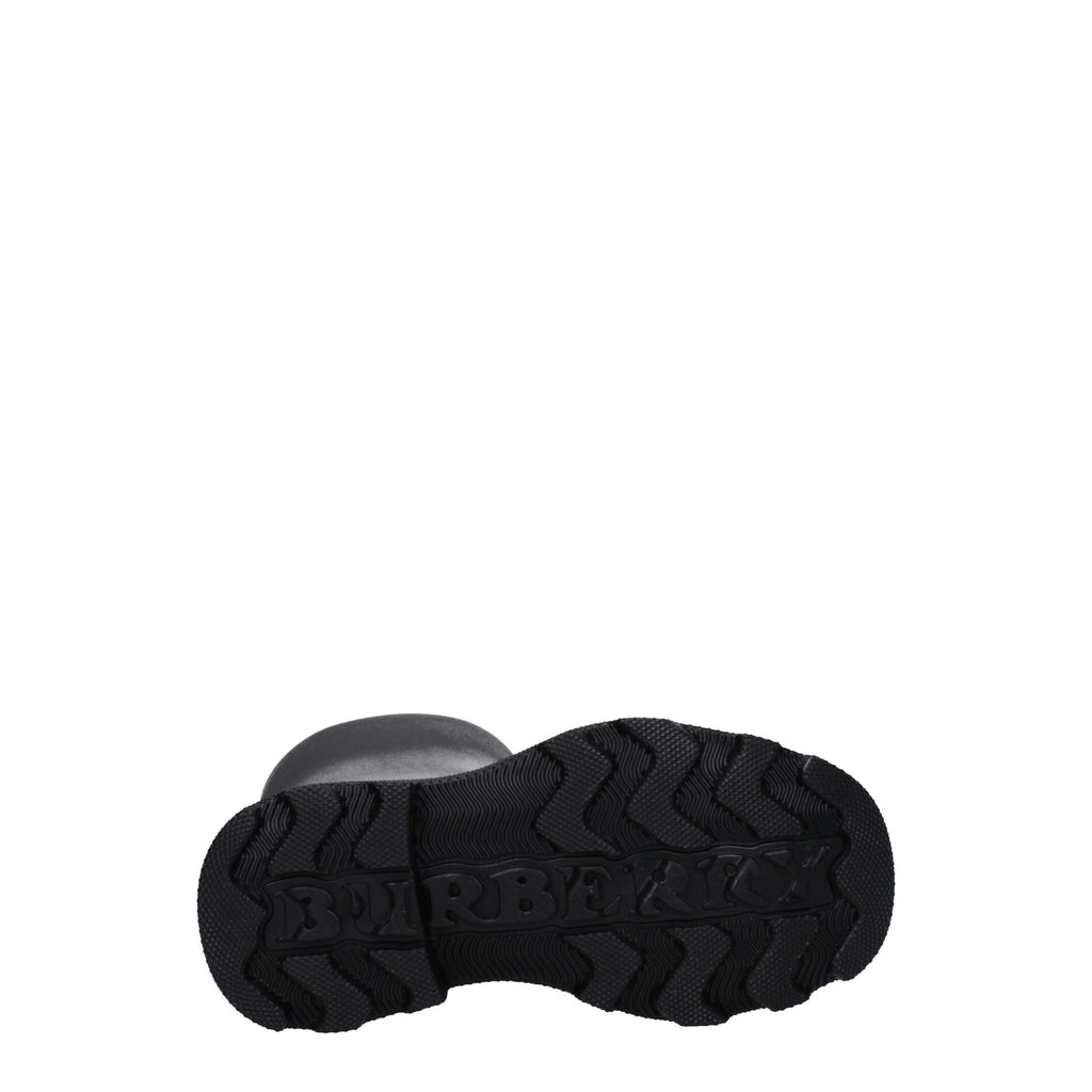 Black Cotton Rain Boots Burberry
