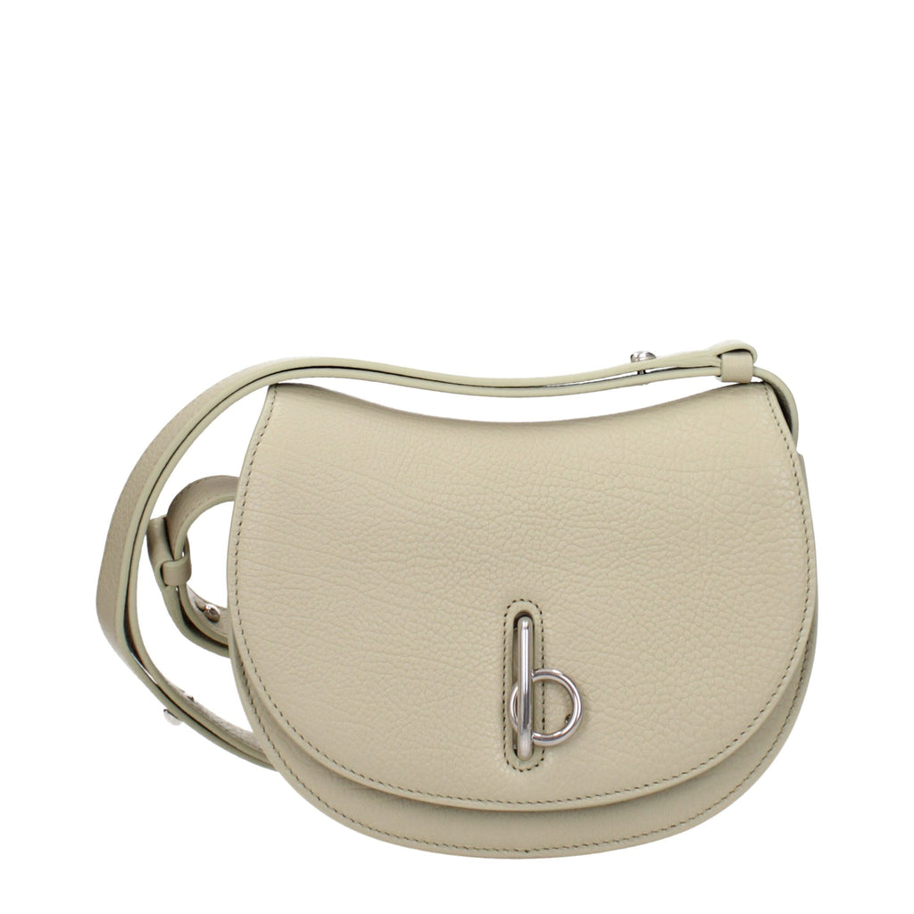 Green Leather Shoulder Bag Burberry