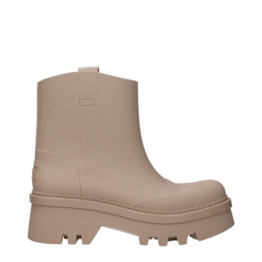 Pink Cotton Ankle Boots Chloé