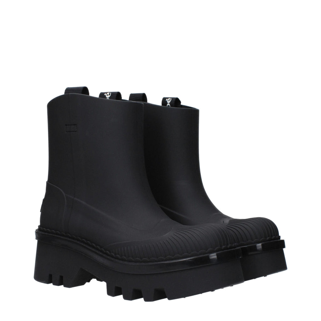 Black Cotton Ankle Boots Chloé