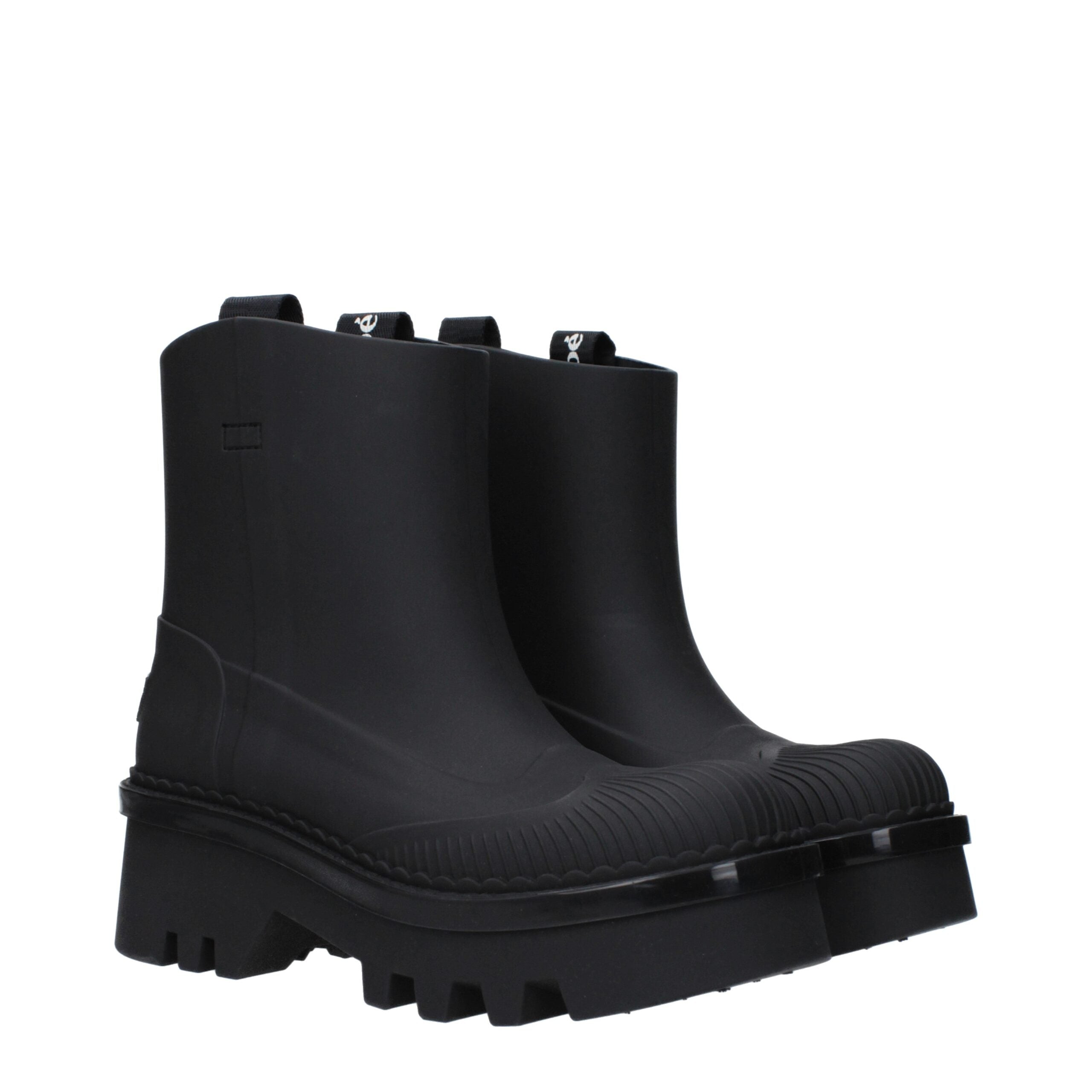 Black Cotton Ankle Boots Chloé