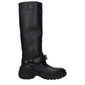 Black Leather Boots Burberry