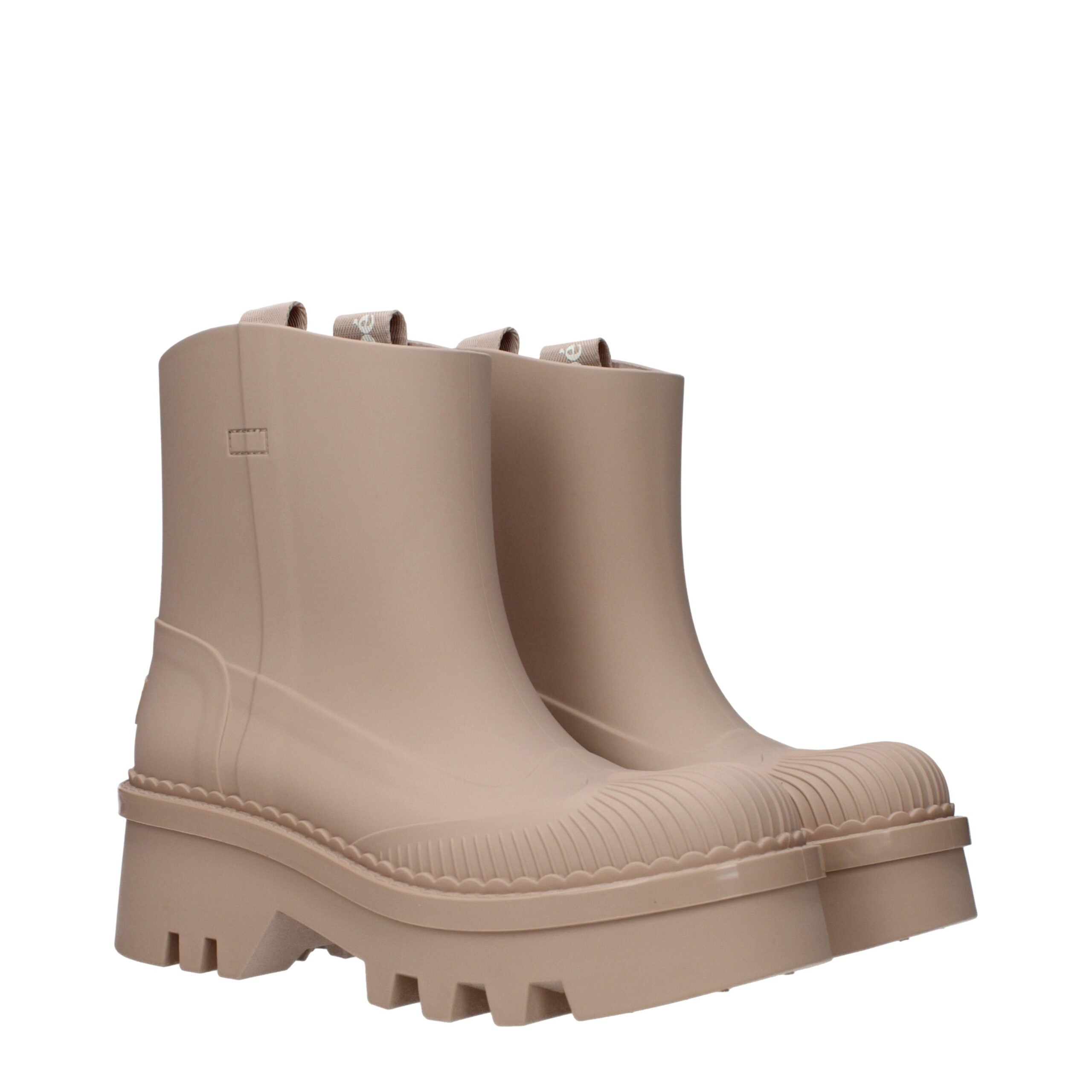 Pink Cotton Ankle Boots Chloé