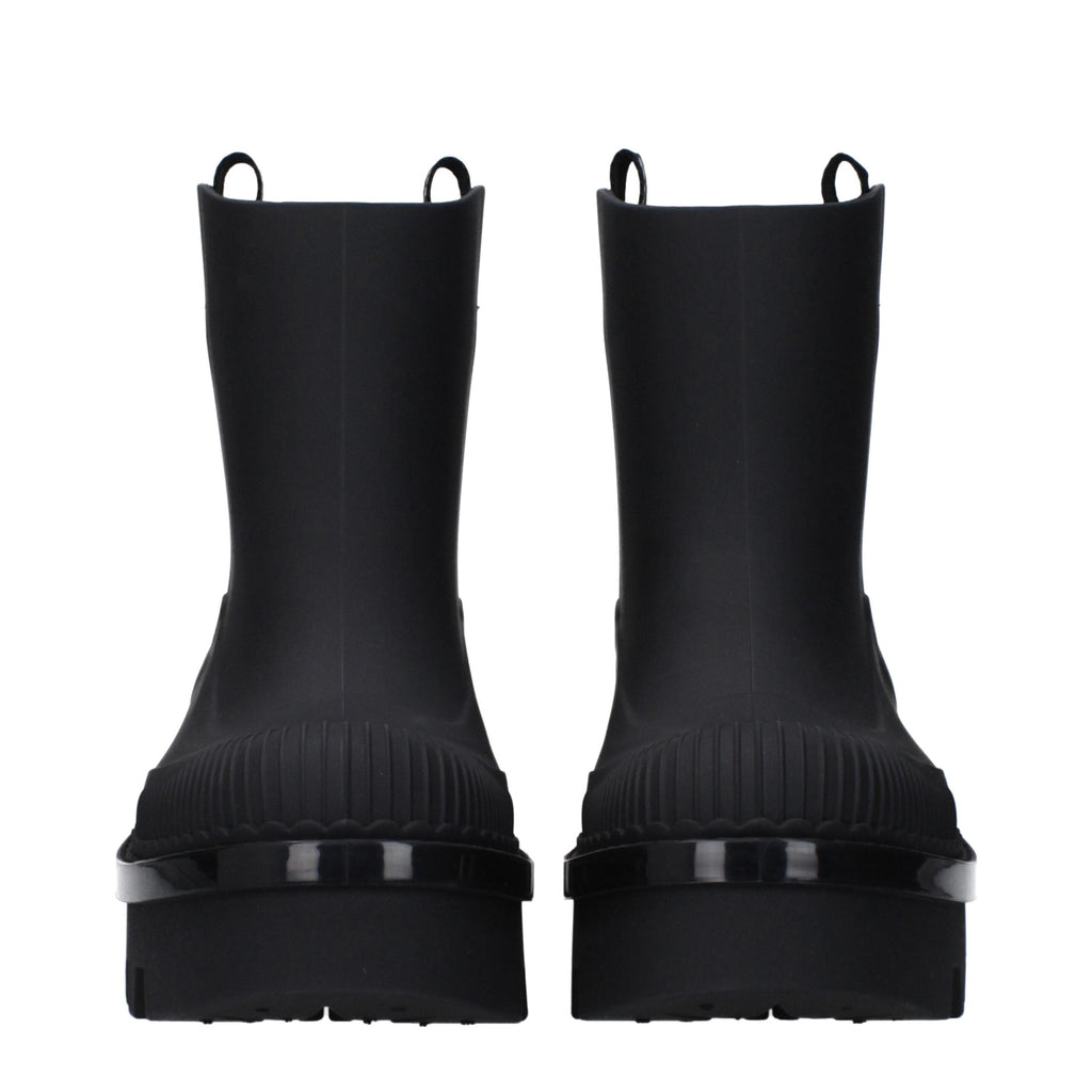 Black Cotton Ankle Boots Chloé