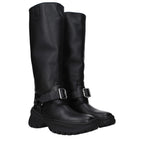 Black Leather Boots Burberry