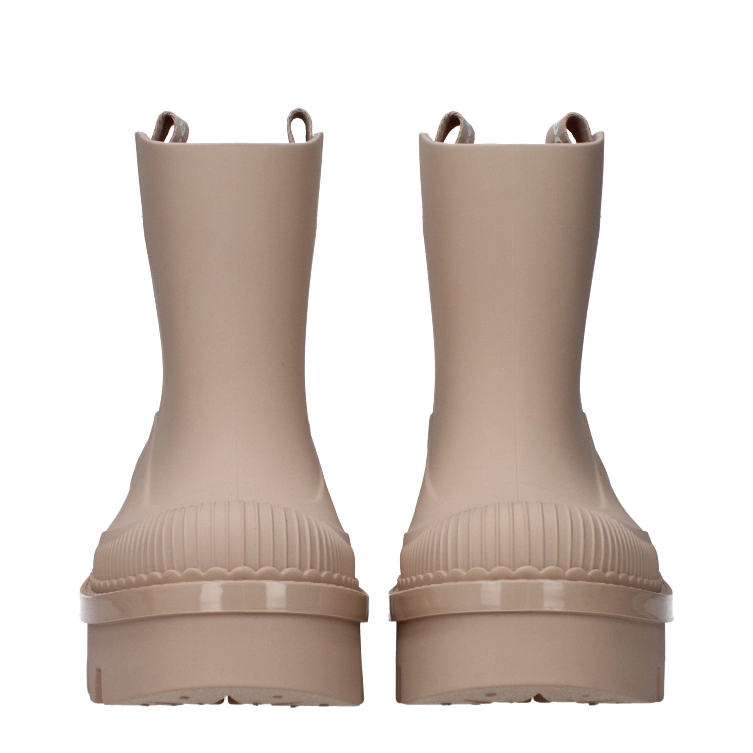 Pink Cotton Ankle Boots Chloé