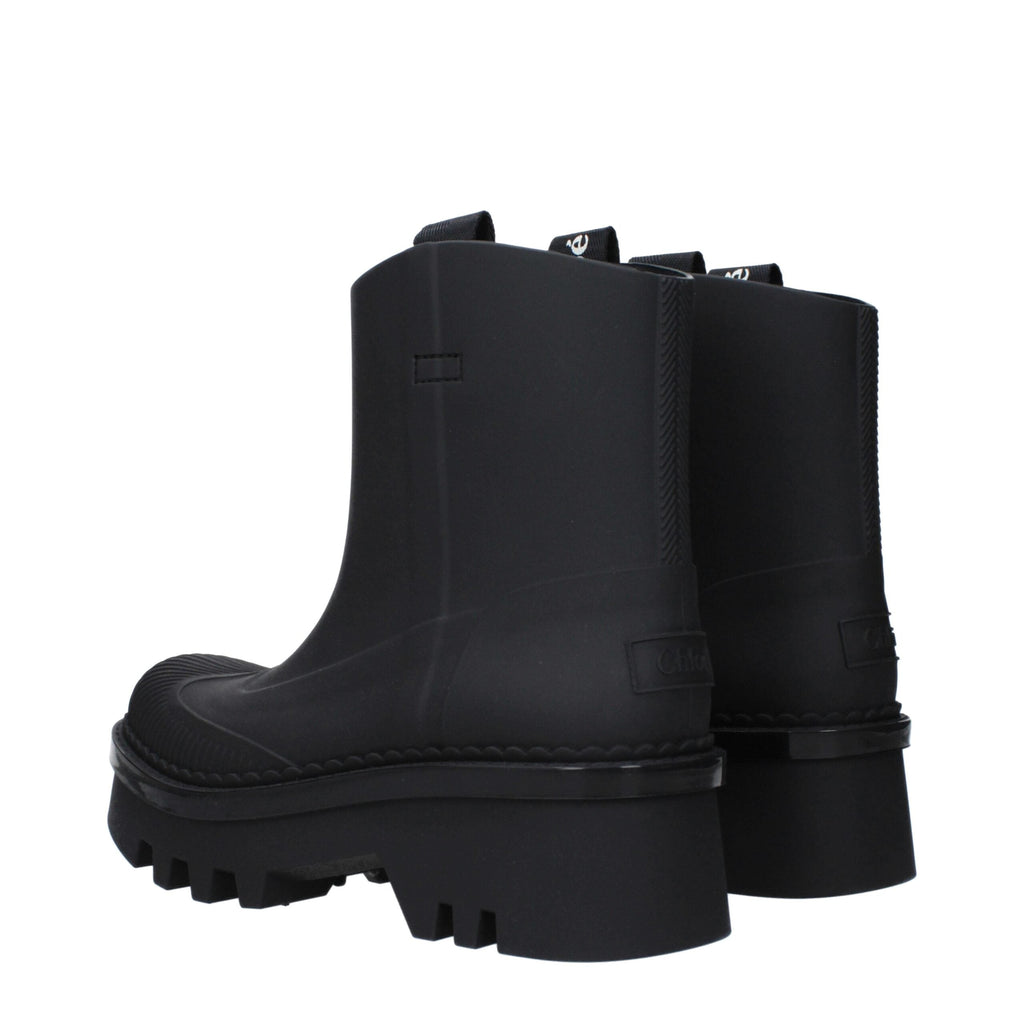 Black Cotton Ankle Boots Chloé