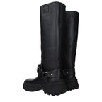 Black Leather Boots Burberry