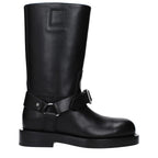 Black Leather Boots Burberry