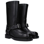 Black Leather Boots Burberry